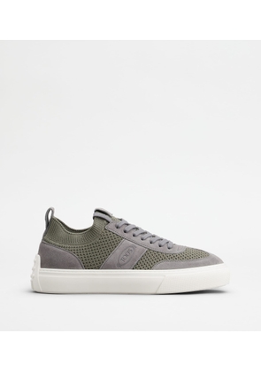 Tod's - Sneakers in Fabric and Suede, GREY, 11 - Shoes