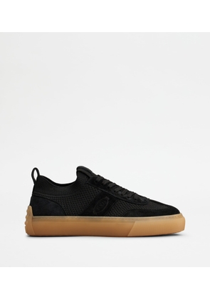 Tod's - Sneakers in Fabric and Suede, BLACK, 10.5 - Shoes