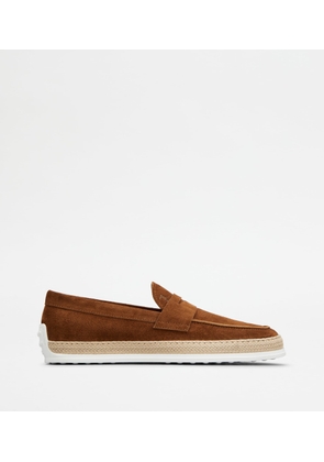 Tod's - Loafers in Suede, BROWN, 6 - Shoes