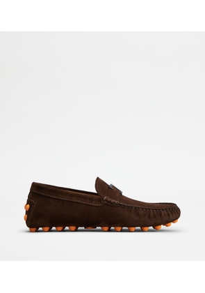 Tod's - T Timeless Gommino Bubble in Suede, BROWN, 11 - Shoes