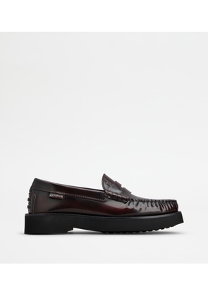 Tod's - Loafer in Leather, BURGUNDY, 11 - Shoes