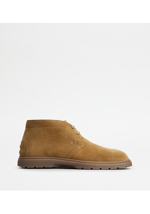 Tod's - Desert Boots in Suede, BROWN, 10.5 - Shoes