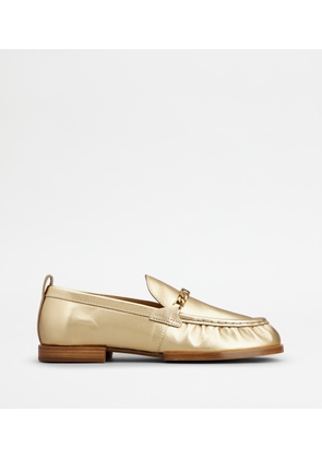 Tod's - Loafers in Leather, GOLD, 36 - Shoes