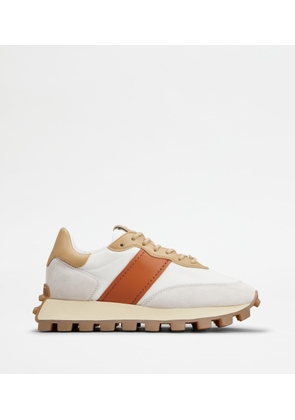 Tod's - Sneakers Tod's 1T in Suede and Fabric, ORANGE,BEIGE,WHITE, 36.5 - Shoes