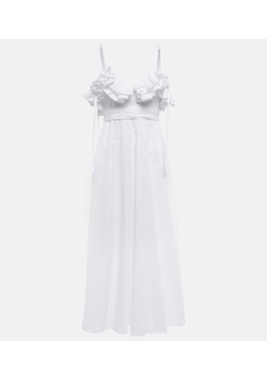 Giambattista Valli Ruffle-trim cotton poplin midi dress