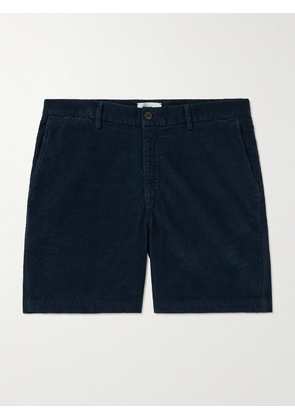 Mr P. - Straight-Leg Organic Cotton-Blend Corduroy Shorts - Men - Blue - 28