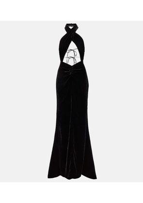 Alessandra Rich Cutout velvet gown