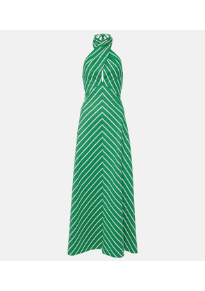 Staud Dawn striped cotton poplin maxi dress