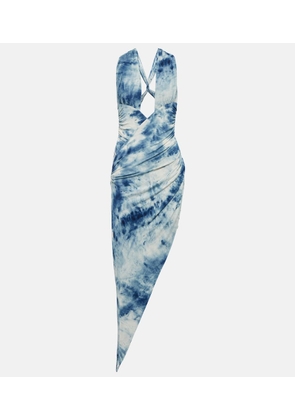 Alexandre Vauthier Printed cut-out midi dress