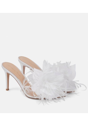 Gianvito Rossi Elle 85 embellished PVC mules