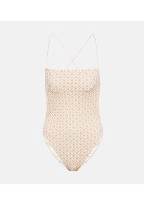 Tory Burch Printed tie-back swimsuit