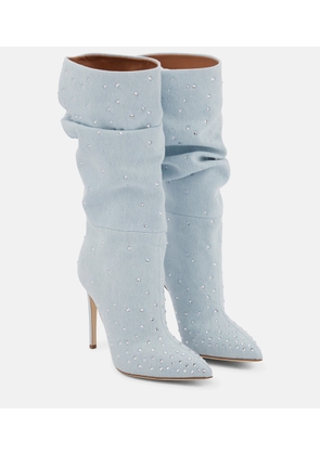 Paris Texas Holly embellished denim boots
