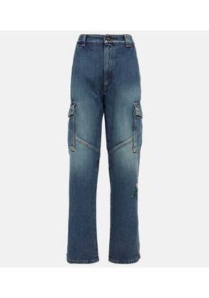 Alessandra Rich Sequin-embellished flared jeans