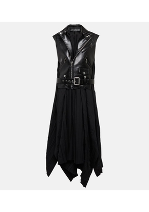 Junya Watanabe Maxi dress with faux leather vest