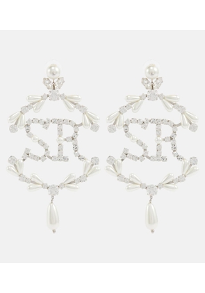 Simone Rocha Crystal-embellished pearl earrings