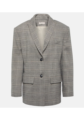 The Mannei Checked wool-blend blazer