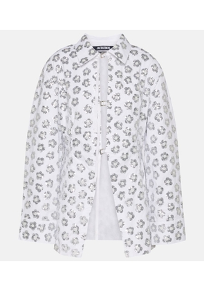 Jacquemus Lavoir sequinned cotton-blend shirt