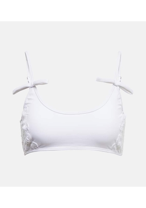 Giambattista Valli Floral lace bikini top