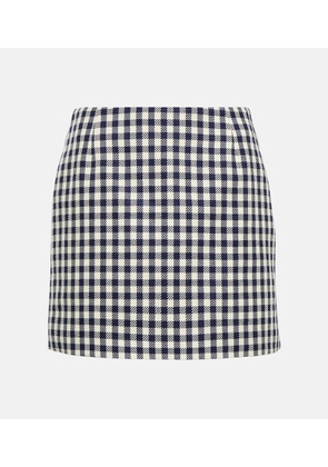 Ami Paris Checked cotton and wool miniskirt