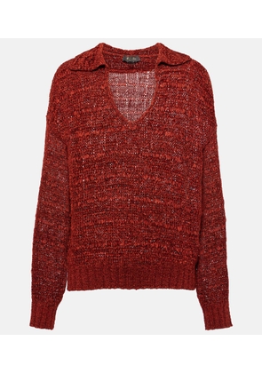 Loro Piana Shikotsu silk polo sweater