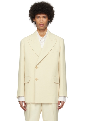 AURALEE Off-White Double-Breasted Blazer