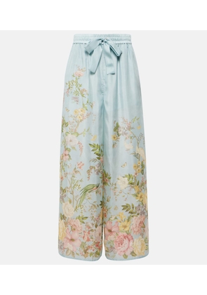 Zimmermann Waverly floral silk palazzo pants