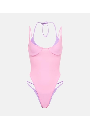 Same Double Layer one-piece swimsuit