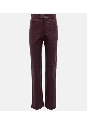 Stouls Terry high-rise straight leather pants