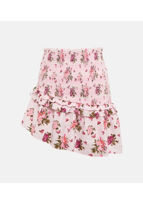 LoveShackFancy Varana floral cotton miniskirt