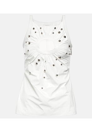 Jacques Wei Embellished cutout tank top