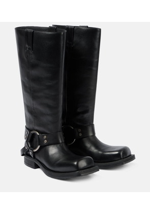 Acne Studios Leather knee-high biker boots