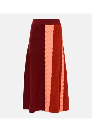 Roksanda Color-blocked A-line maxi skirt