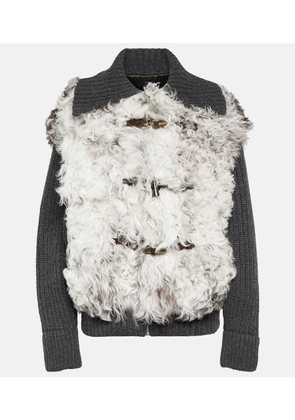 Alanui The Big Chill shearling and wool jacket