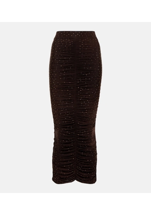 Alex Perry Haisley embellished jersey midi skirt