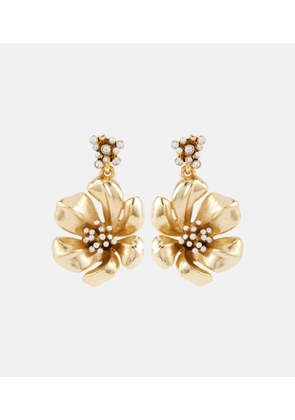 Oscar de la Renta Flower embellished drop earrings