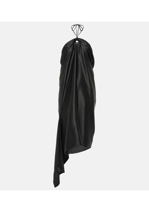 Ferragamo Halterneck silk-blend midi dress