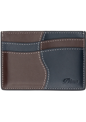 Dime Black & Brown Wave Leather Card Holder