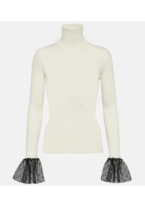 REDValentino Ribbed-knit wool-blend top