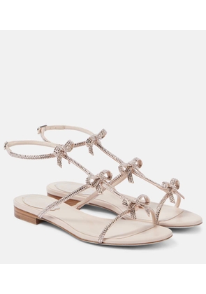 Rene Caovilla Caterina bow-detail embellished leather sandals