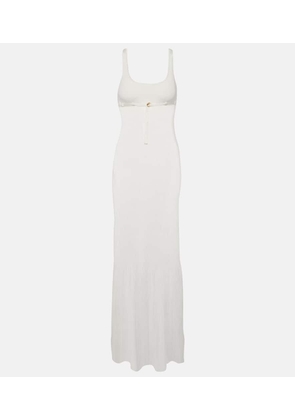 Jacquemus Robe Maille Oranger ribbed-knit maxi dress