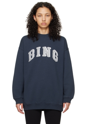 ANINE BING Navy Tyler 'Bing' Sweatshirt
