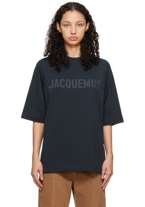 JACQUEMUS Navy 'Le t-shirt Typo' T-Shirt