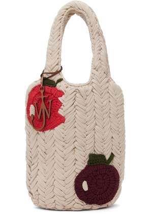 JW Anderson Beige Apple Knitted Tote