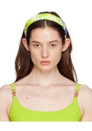 Versace White & Green Padded Headband