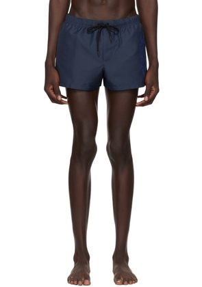 Versace Underwear Navy Cartouche Swim Shorts