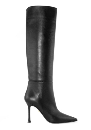 Alevì Black Leather Knee-High Boots