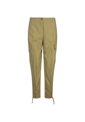 Aspesi Pistachio Cotton Poplin Cargo Trousers