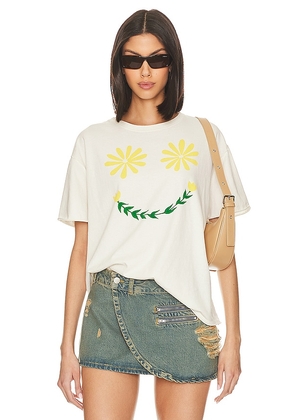 Free People x We The Free Sunshine Smiles Tee in Ivory. Size M, S, XS.