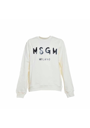 Msgm Logo Printed Crewneck Sweatshirt