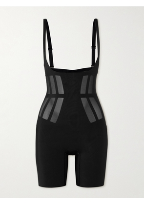 Commando - Luxe Control Stretch Mesh-trimmed Tech-jersey Bodysuit - Black - x small,small,medium,large,x large